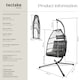 image 6 of Egg Chair Ariane with Swing Seat Frame, Thick Cushions and Protective Cover | Grey | dark grey | 1