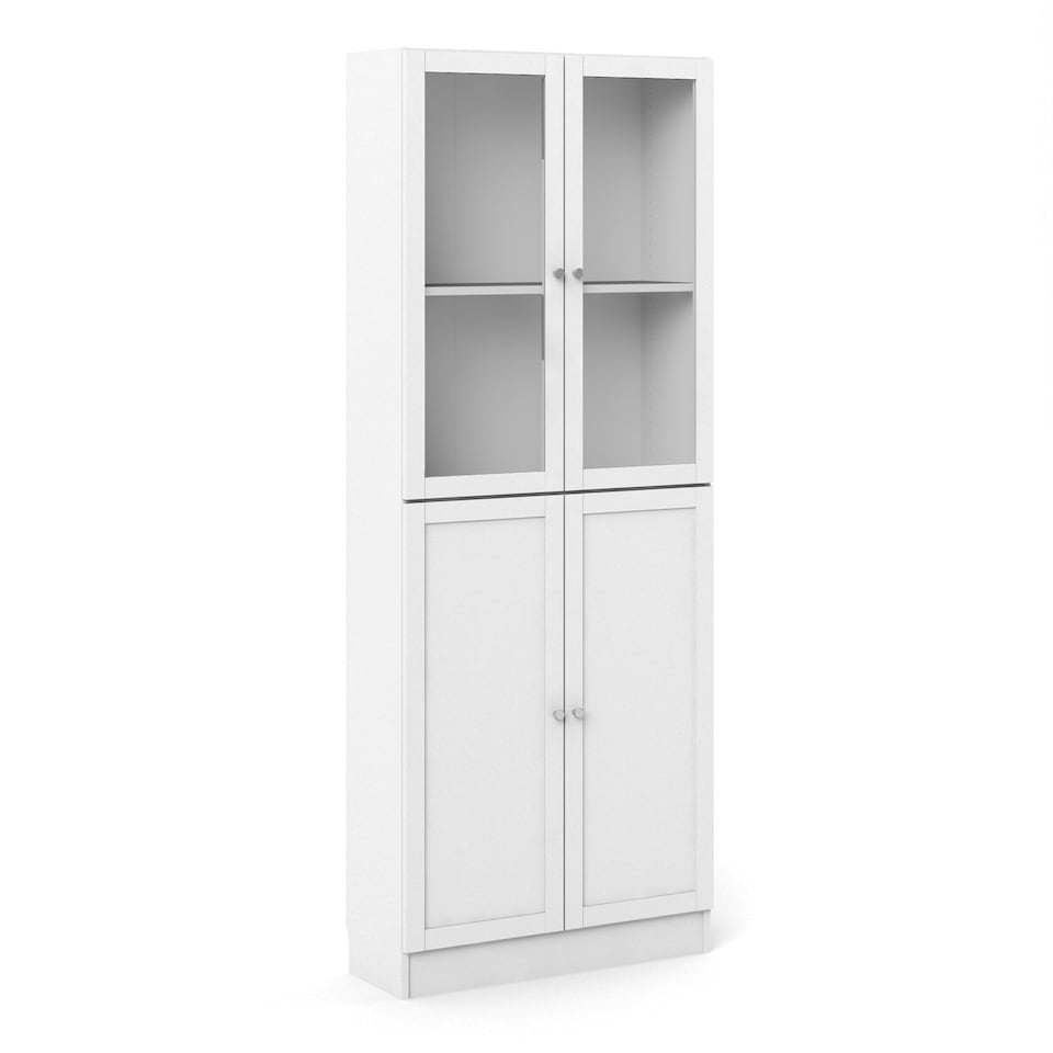 image 1 of Basic Tall Wide (4 Shelves) 4 Door Combination Unit in White