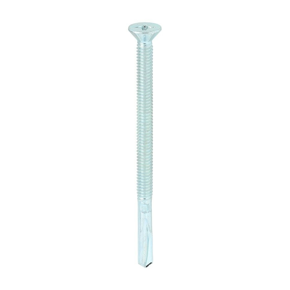 image 1 of Timco - Metal Construction Timber to Heavy Section Screws - Countersunk - Wing-Tip - Self-Drilling - Zinc (Size 5.5 x 85 - 100 Pieces)
