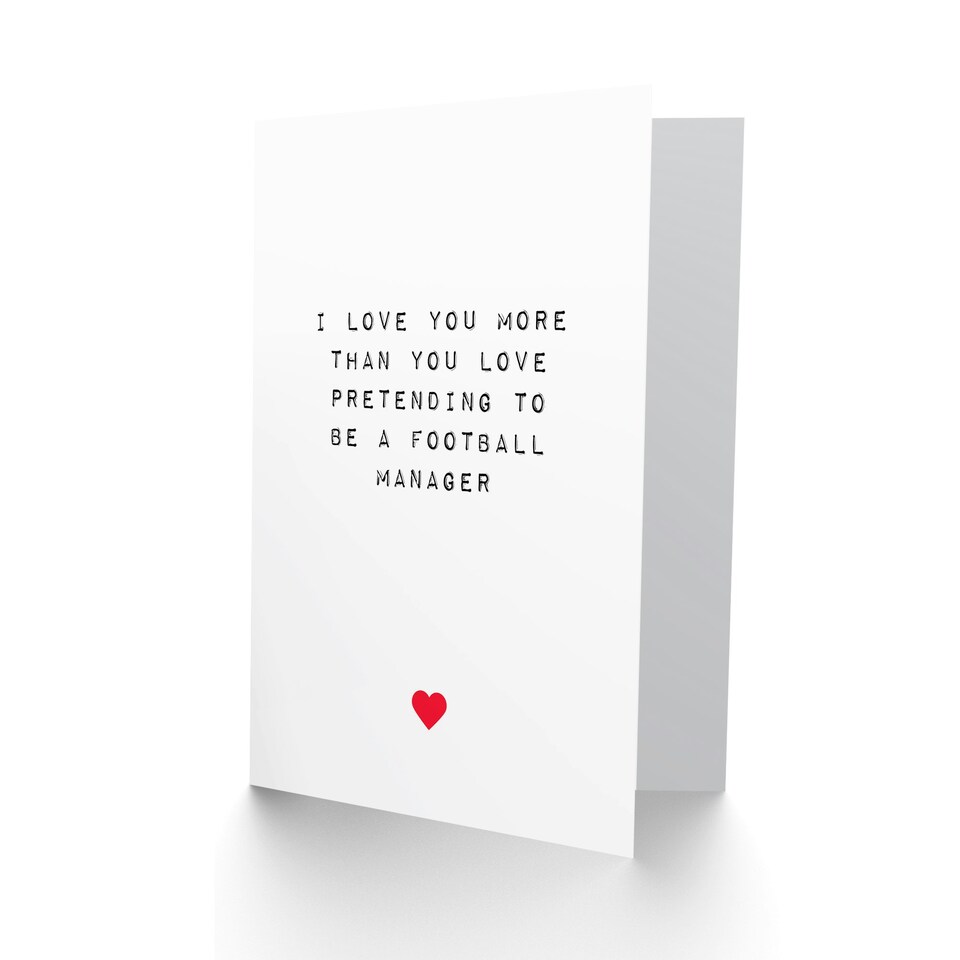 image 1 of Funny Football Fan Anniversary Valentines Him Husband Card