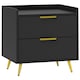 image 1 of HOMCOM Bedside Table with 2 Drawers for Bedroom, Living Room, Black