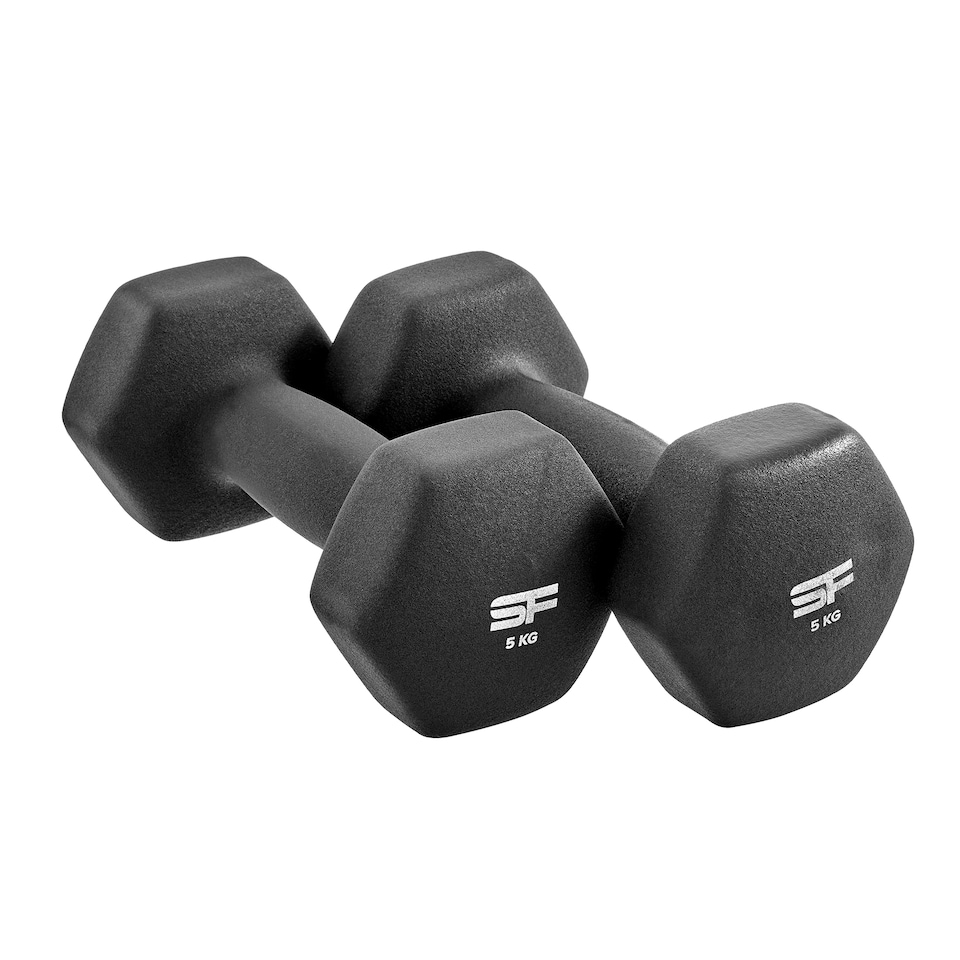 image 1 of Neoprene Hand Weight Dumbbell Set 5kg