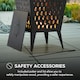 image 6 of Sunjoy Steel Outdoor Fire Pit with Fire Poker