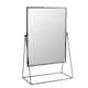 image 1 of Harbour Housewares 32 x 50cm Rectangle Makeup Mirror - Black - Dressing Table Mirror Bathroom Mirror Vanity Mirror Tabletop Mirror | Black | Black | 50 x 32 x 16.5 CM | 1