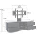 image 5 of Centurion Supports AVITUS ULTRA Gloss Black Remote Friendly BeamThru Door with 4-Walnut Drawers up to 65" Flat Screen TV Cabinet with Mounting Arm Black