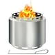 image 6 of Outsunny 48.5cm Smokeless Wood Burning Firepit Stainless Steel Fire Pit, Silver