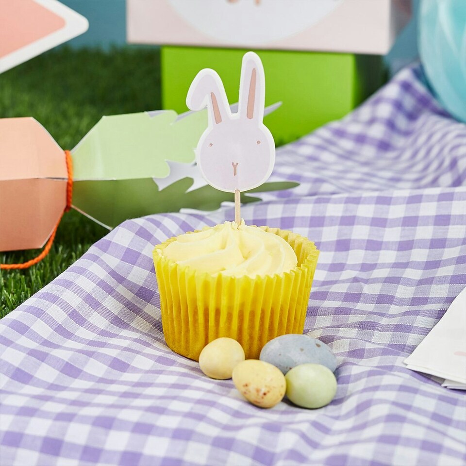 image 1 of Bunny & Chick Cake Picks - Pack of 6