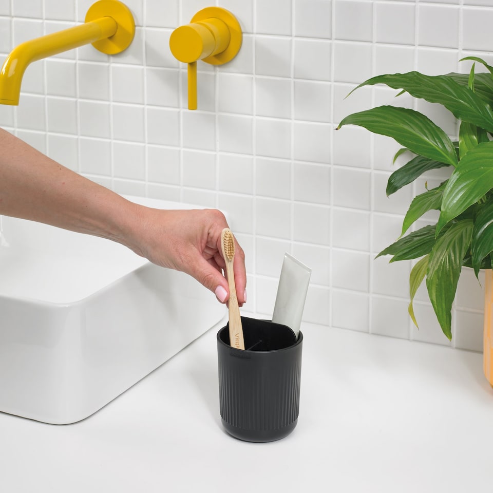 image 1 of ReBorn Recycled Toothbrush Holder | Black