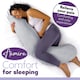 image 7 of Aamira Light Grey Pregnancy Maternity Pillow, 145x25x25cm L Shaped Memory Foam | Grey | Grey | Standard | 1