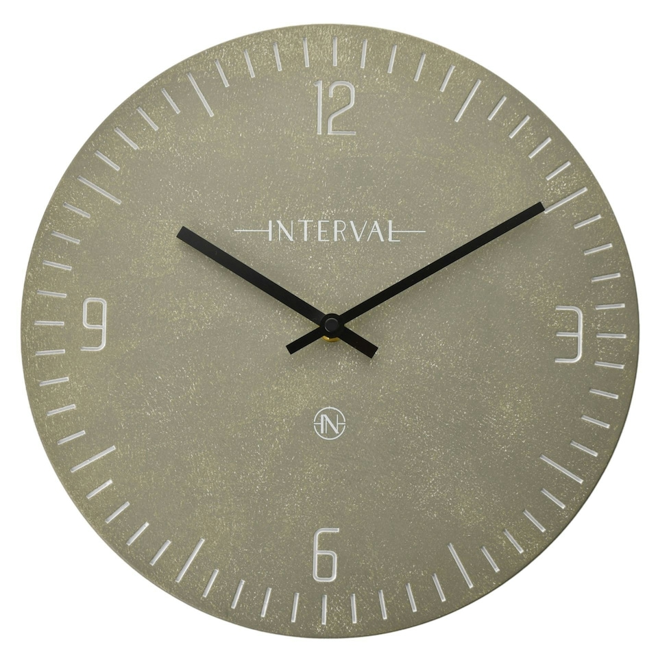 image 1 of Interval Resin Wall Clock 30cm - Pewter Grey | Pewter