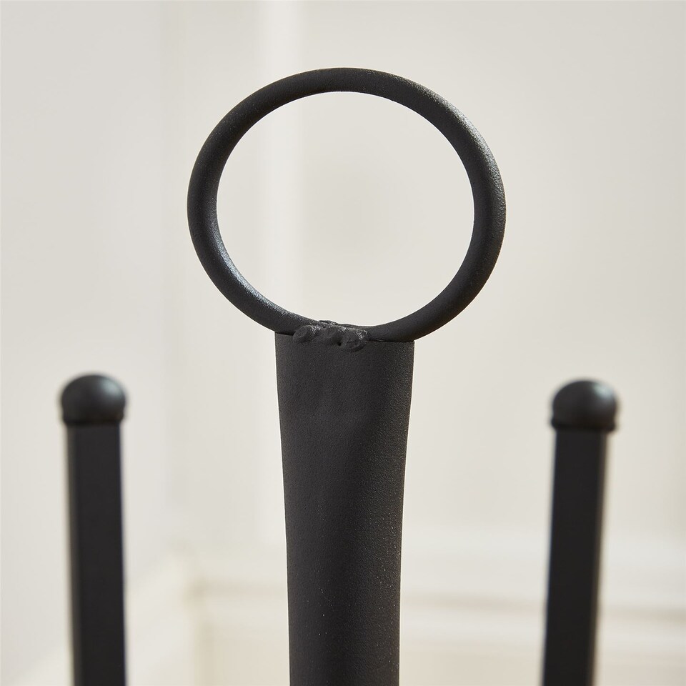 image 1 of House of Home Welly Holder Stand 5 Pair Black Boot Shoe Holder Rack Round Organiser Space Saver Storage | Black