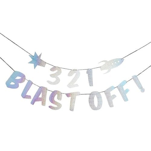 3 2 1 Blast Off Cardboard Letter Banner Set