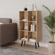 image 3 of 6-Cube Shelving Unit With Legs | Brown | Oak & Black | 1