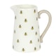 image 1 of Ceramic All Over Bee Print Jug Vase - 18cm