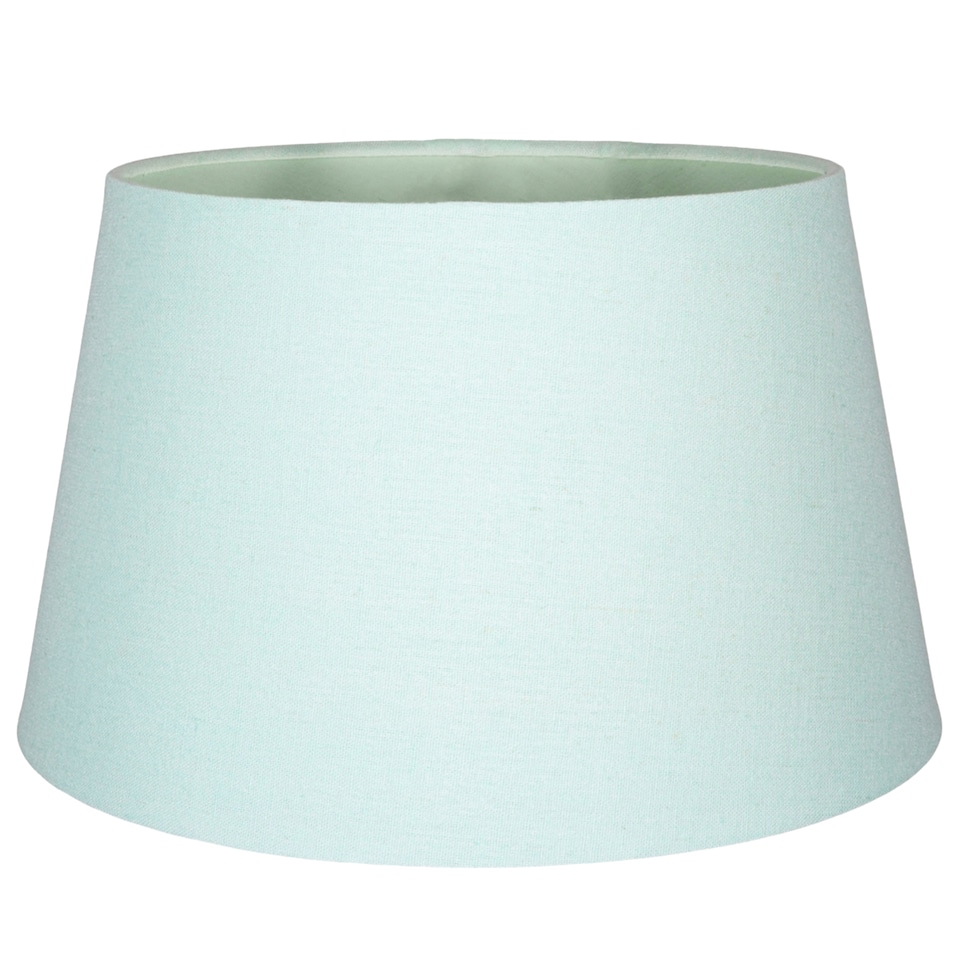 image 1 of Traditional 14 Inch Duck Egg Linen Drum Table-Pendant Lampshade 60w Maximum | Blue