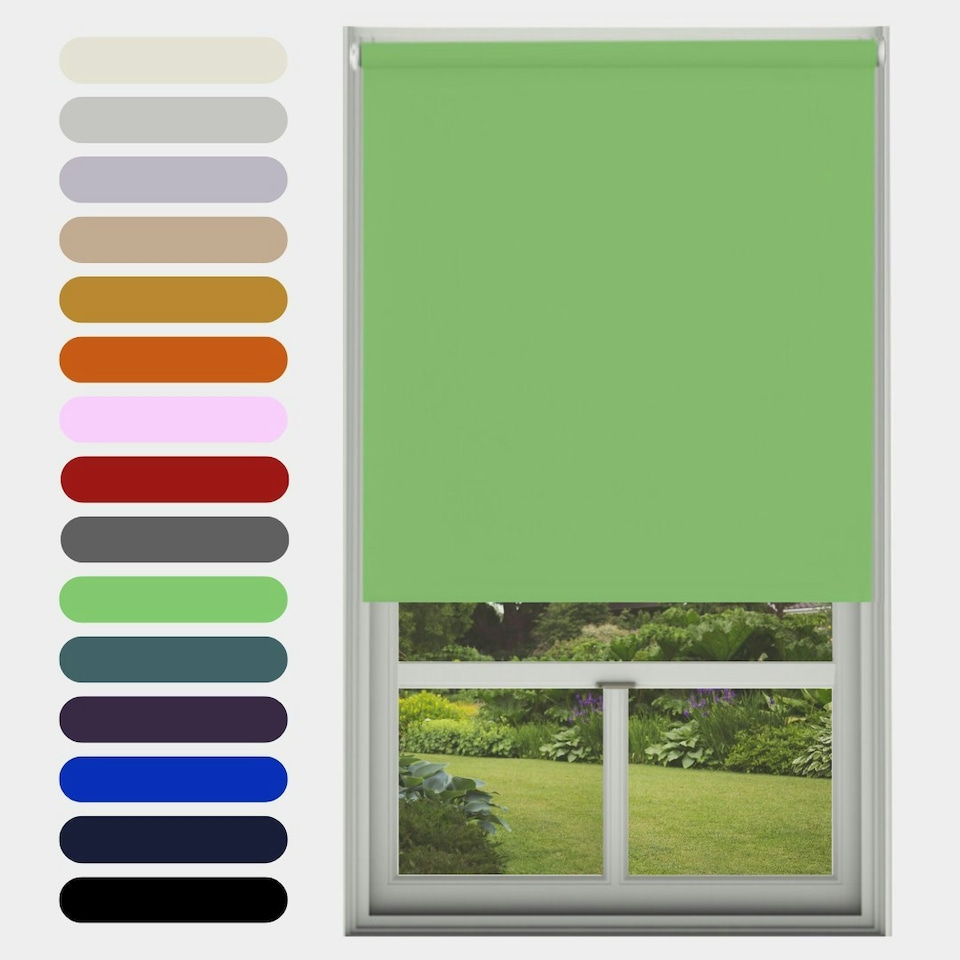 image 1 of Blackout Roller Blind 240cm x 160cm Green | Lime Green