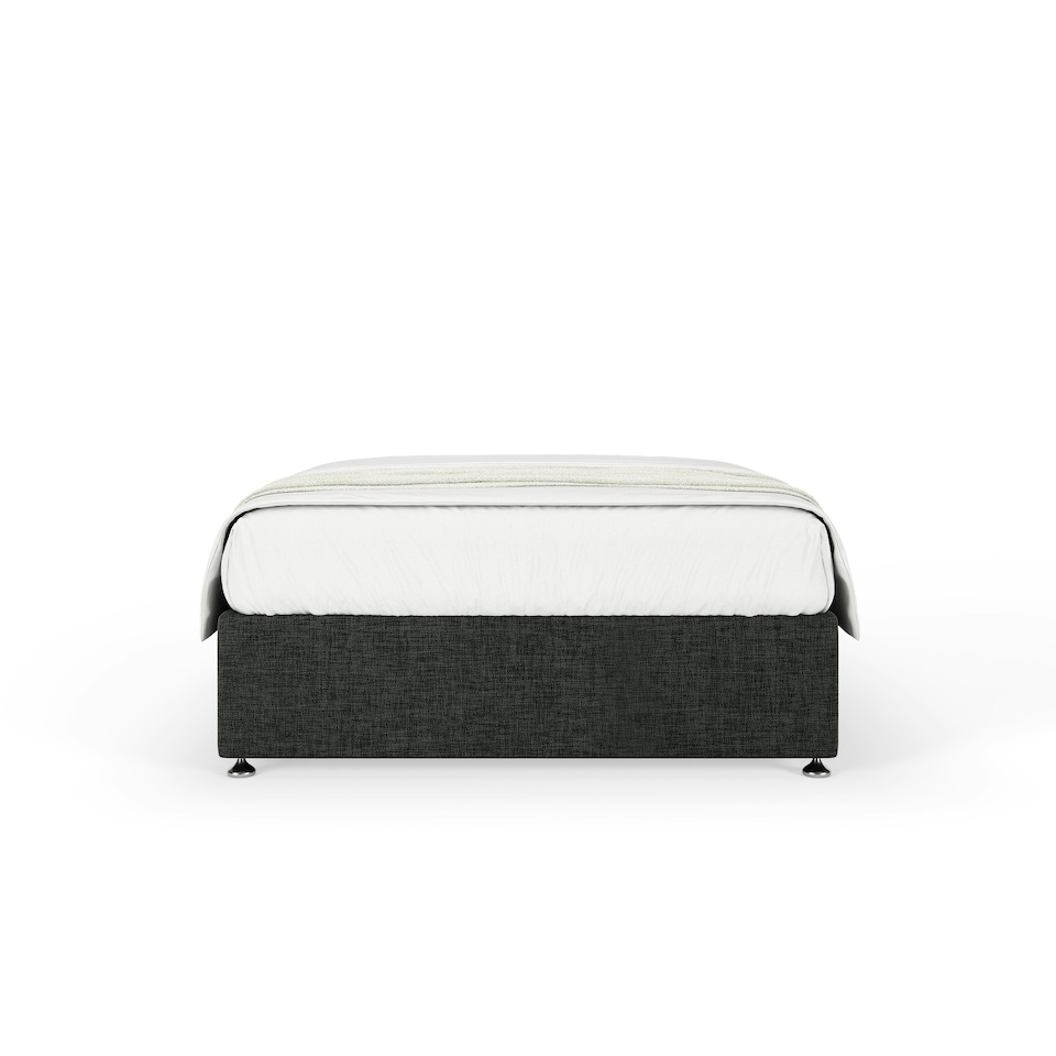 image 1 of Signature Platinum 2000 Pocket Sprung Charcoal Linen Divan Set Small Double