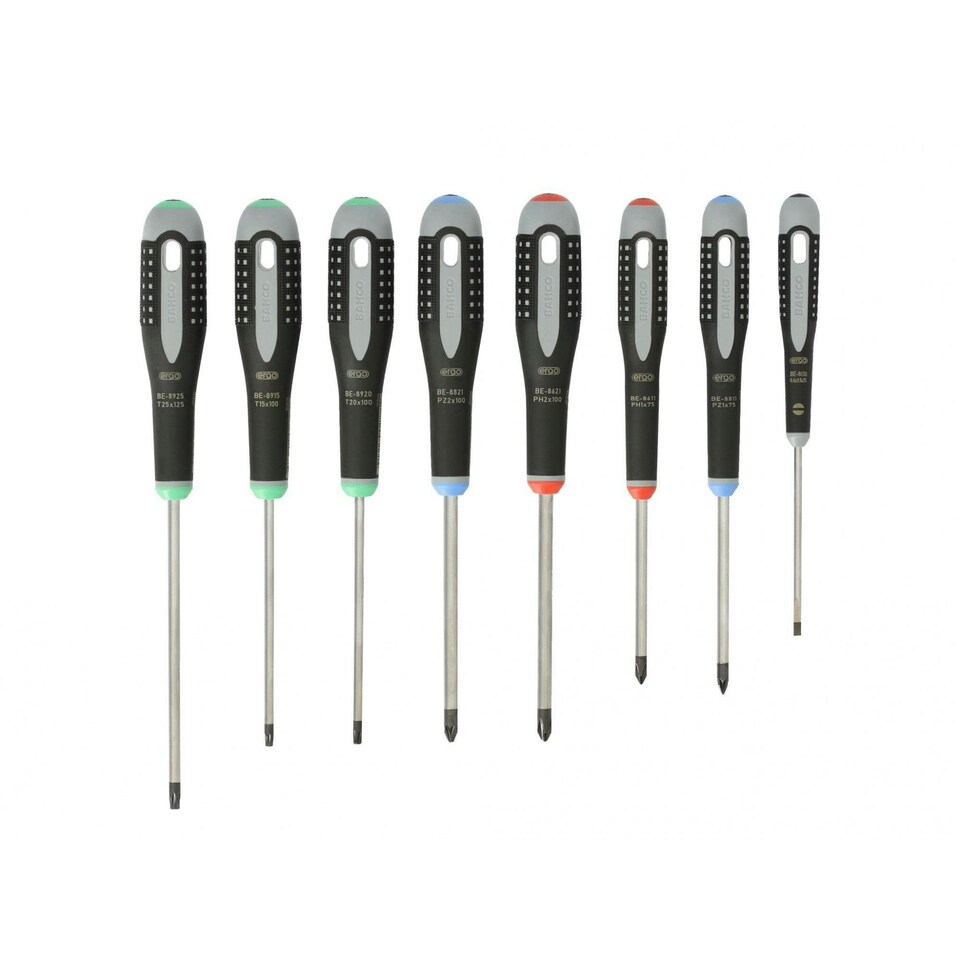 Bahco Be-9872 Ergo Screwdriver Set, 8 Piece - Multi Colour - One Size