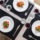 image 5 of Nicola Spring Ribbed Cotton Placemats - 48 x 33cm - Black - Pack of 6 | Black | Black
