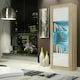 image 2 of Tall Cabinet 170cm White Gloss Doors Oak Matt Body Free LED Light | Multi | Oak