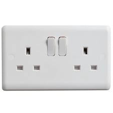 Deta Vimark Switched Socket - Multi Colour - 2-Gang