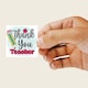 image 4 of Thank You Teacher Square Stickers 65mm - Sheet of 12