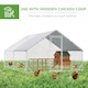image 4 of PawHut Walk In Chicken Run Large Galvanized Chicken Coop w/ Cover 3 x 4 x 2m