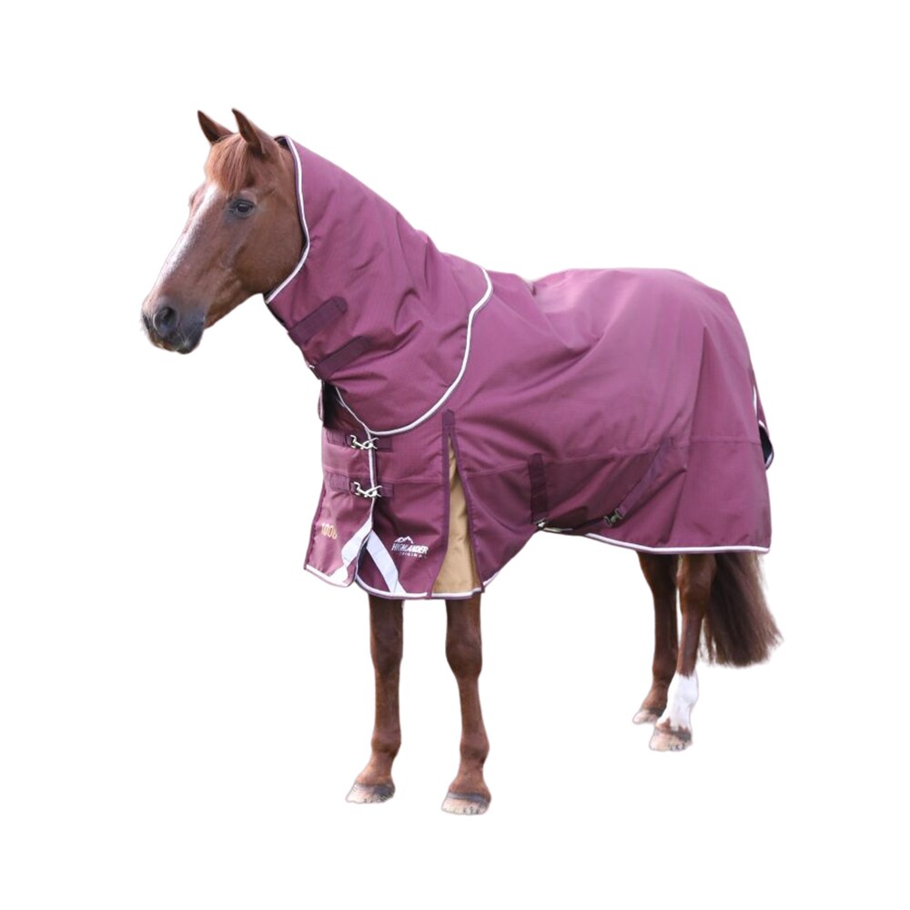Highlander 100g Horse Turnout Neck Cover Brown Maroon S 1