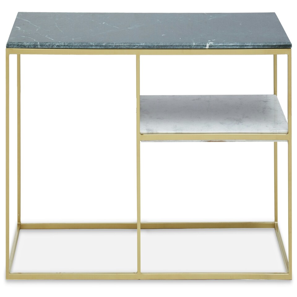 image 1 of Interiors by Premier Assorted Marble And Gold Frame Console Table Gold