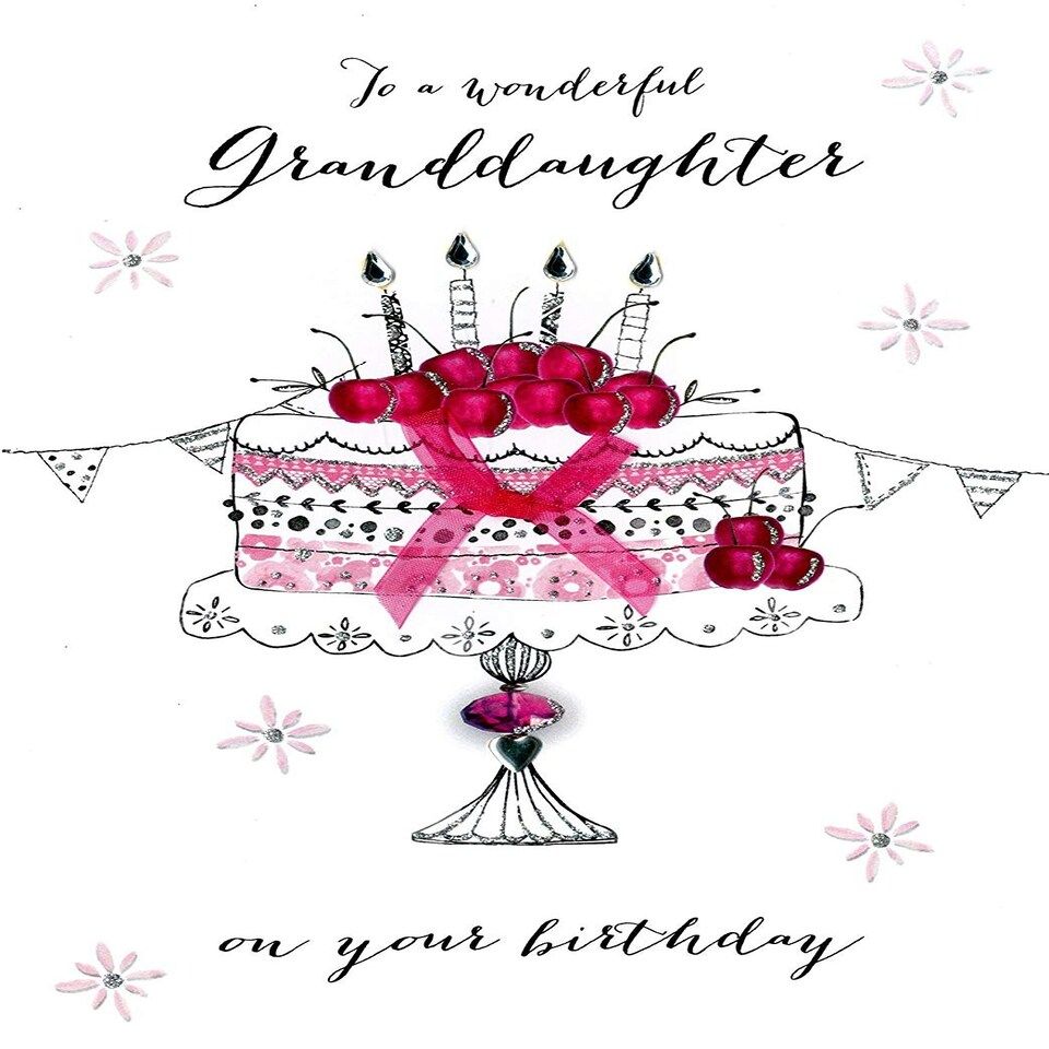 image 1 of Wonderul Granddaughter Birthday Embellished Greeting Card Joie De Vivre Cards