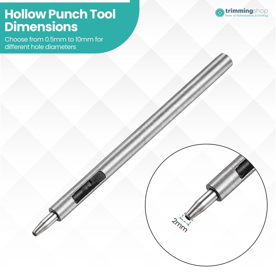 image 1 of 2mm Leather Hole Punch Cutter, Sharp Edge Hollow Hole Punch for DIY