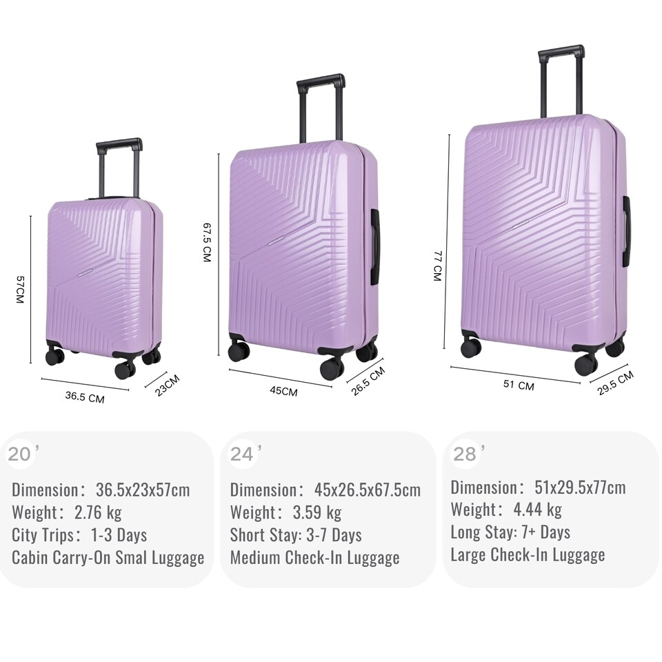 image 1 of Large Suitcase 28’ Inch Hard Shell Checked Luggage - Lightweight, Durable with Built-in Cupholder, TSA Lock, Dual Spinner Wheels
