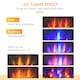 image 4 of HOMCOM 1000W/2000W Electric Wall Fireplace LED Flame Effect Timer Remote Heater