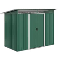 Outsunny Garden Shed Outdoor Storage Tool Organizer w/ Double Sliding Door