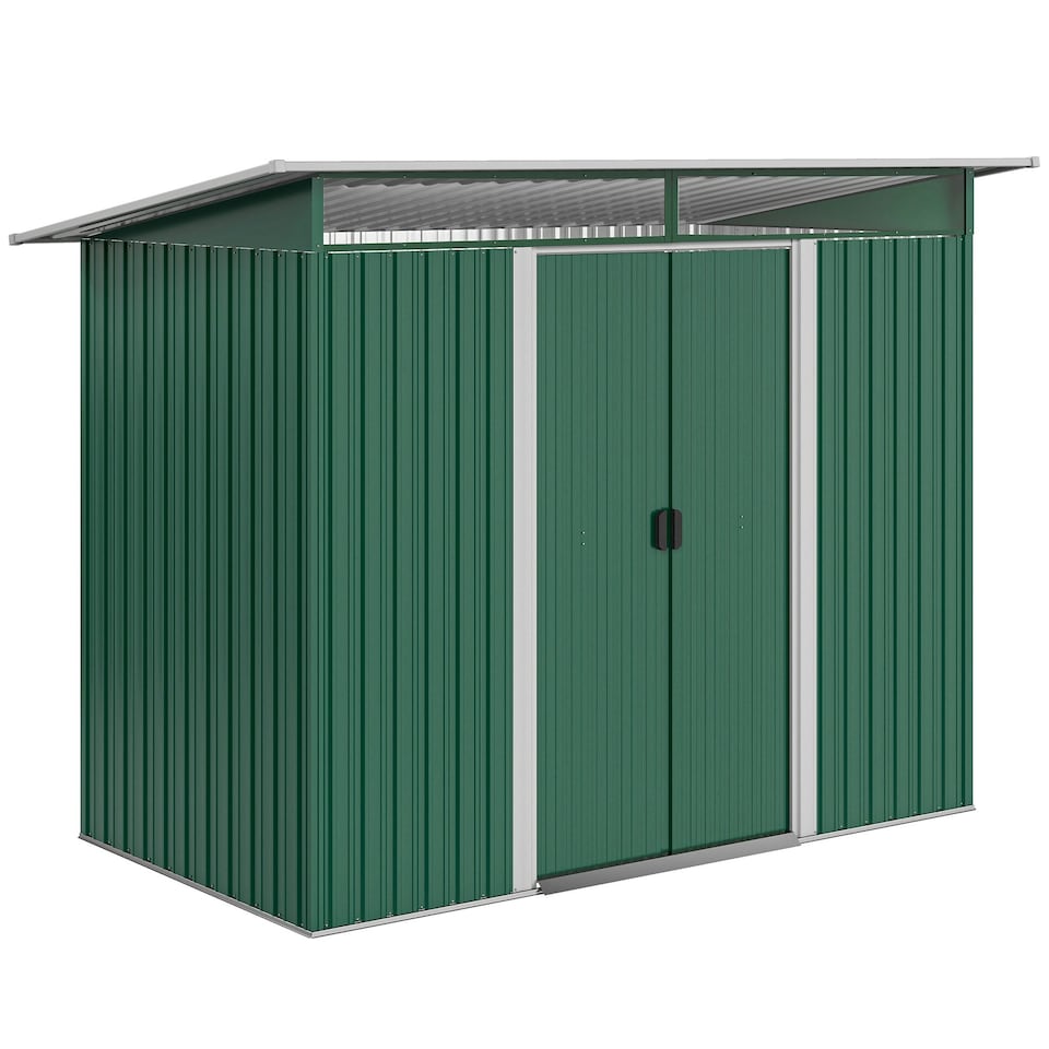 image 1 of Outsunny Garden Shed Outdoor Storage Tool Organizer w/ Double Sliding Door