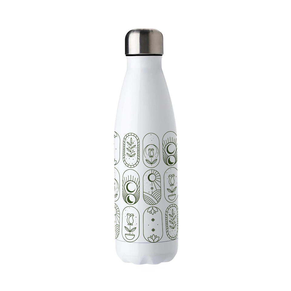 image 1 of Boho Minimalist Reusable Metal Water Bottle