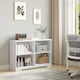image 2 of HOMCOM Simple Modern 4-Compartment Low Bookcase w/ Shelves Cube
