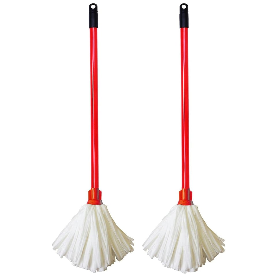 image 1 of 1 x Strip Flock Mop Head Super Absorbent Home Office & Commercial Floor Mop With Handle