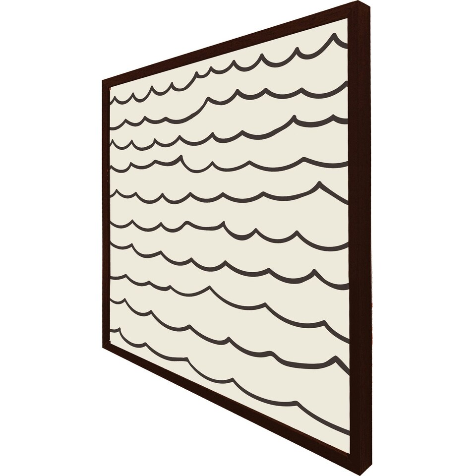 image 1 of Wave lines (Picutre Frame) Black | XL