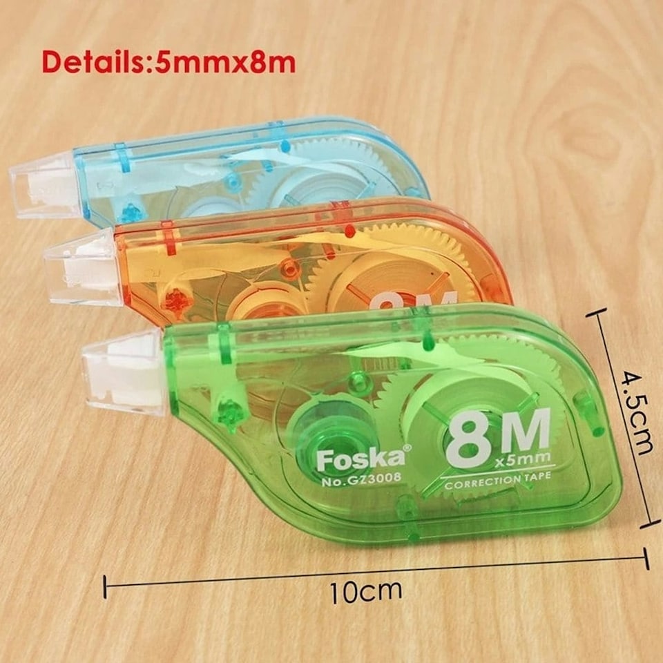 image 1 of 8m Correction Tape - Assorted Colour Tint