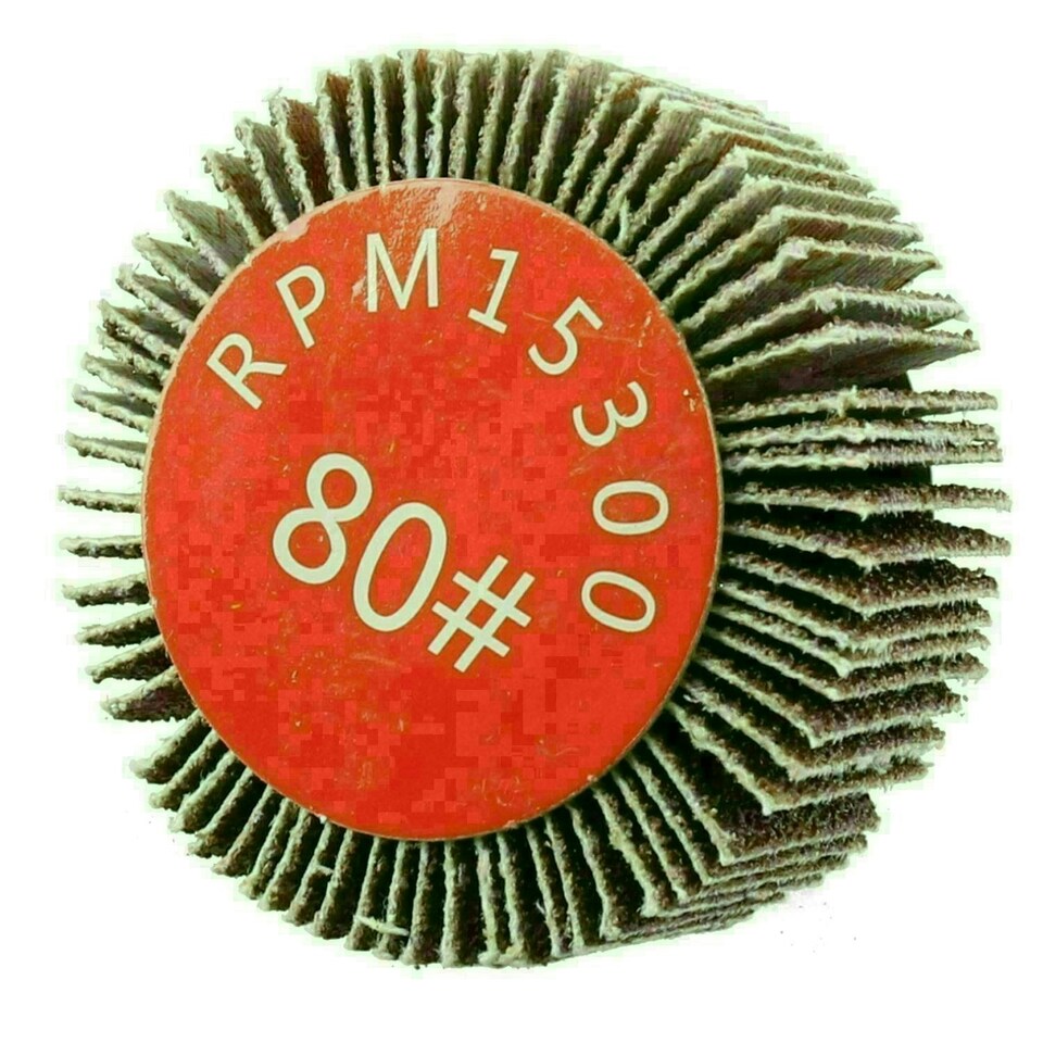 image 1 of 50mm 80 Grit Flap Wheel Disc Abrasive Sanding Pad Paint Rust Remover 10 Pack