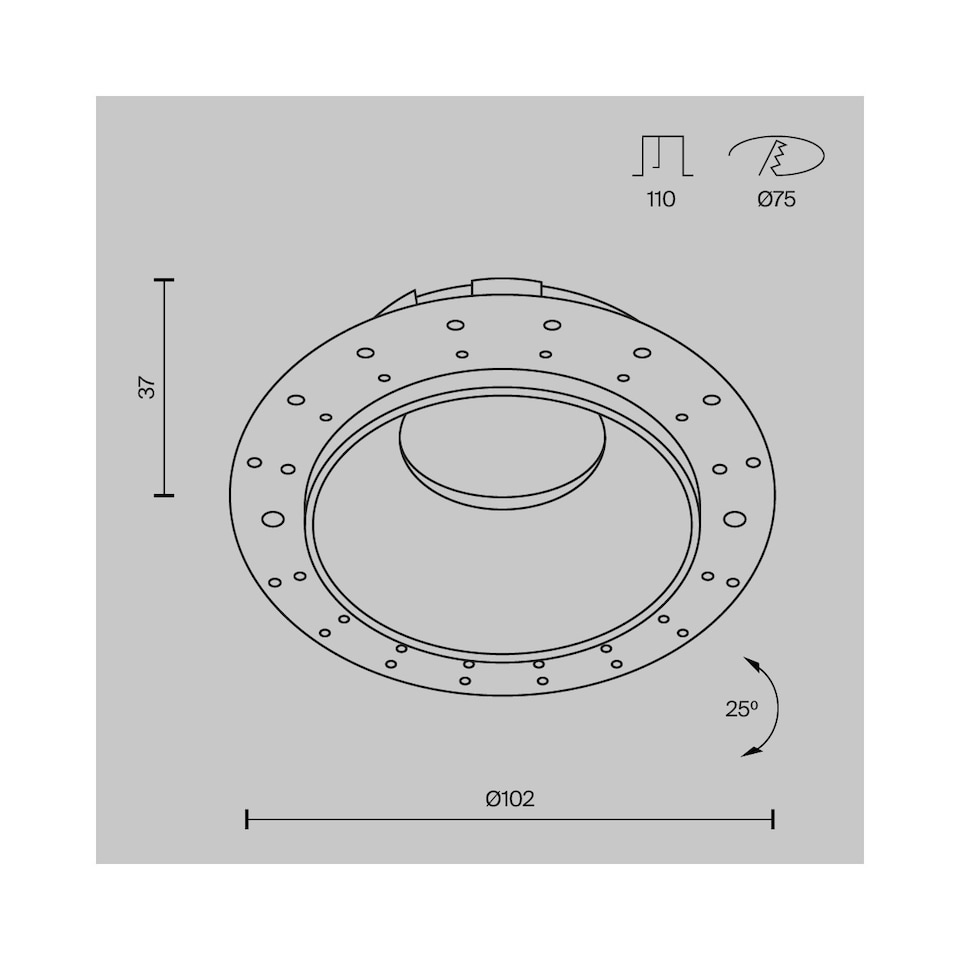 image 1 of Share Trimless Recessed Downlight Black 1xGU10