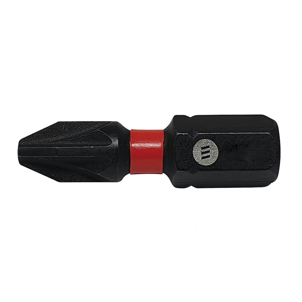 Forgefix Forgefast Impact Bits, Pozidriv Compatible - Black Phosphate - PZ1 x 25mm Card of 2