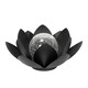 image 1 of ValueLights Black Solar Powered Outdoor Waterlily Lotus Flower Decoration Garden Light