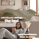 image 3 of Summer Breeze 2.5 Tog Coverless Duvet and Pillowcase Set, Olive and Cream | Green | Olive | Double