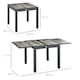 image 5 of Outsunny Extendable Outdoor Dining Table Aluminium Rectangle Patio