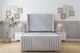 image 1 of Sloomy Camden Silver Naples Bed Frame With 50"  Upholstered Wingback Headboard 2'6 Small Single
