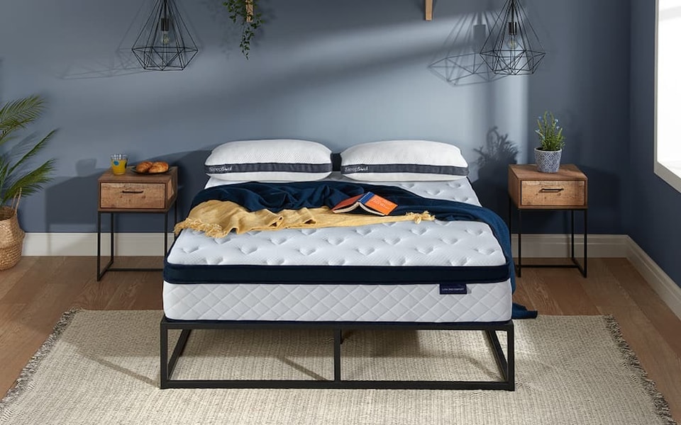 image 1 of SleepSoul Luna 2000 Comfort Pillow Top Mattress Superking | White | Super King | 1