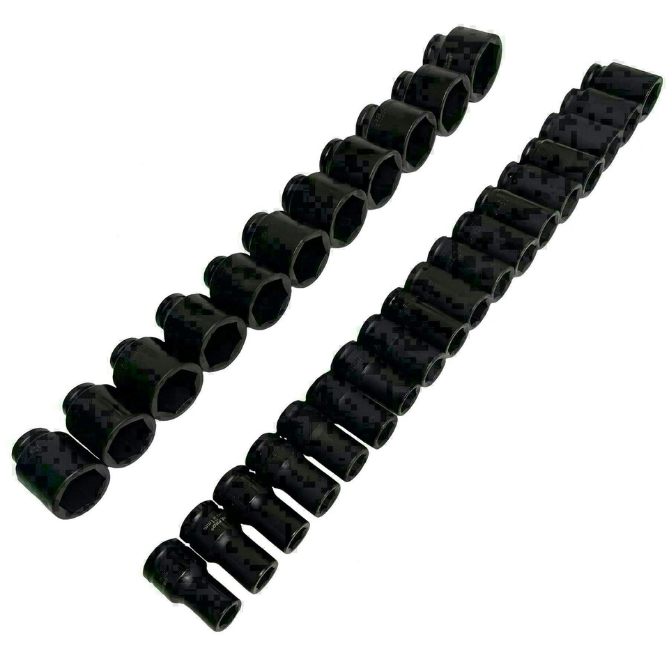 image 1 of 3/4in Drive Deep Metric Impact Impacted Socket Set 6 Sided 19mm - 65mm 29pc
