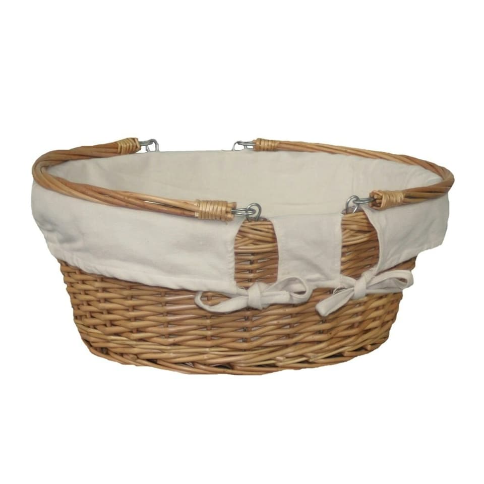 image 1 of Large Swing Handle Shopping Basket With Red and White Check | Red | Red Checked | L